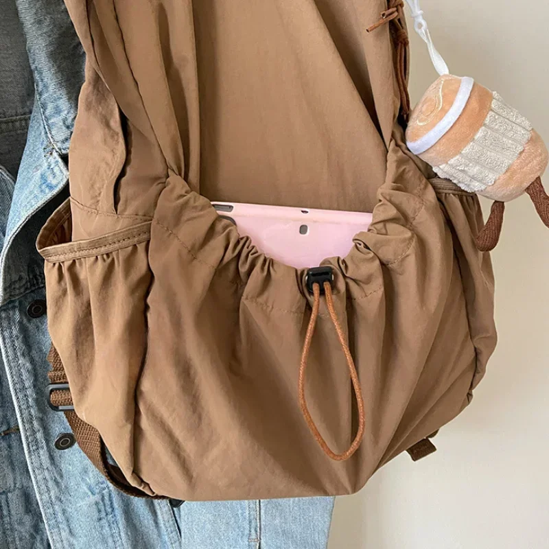 Plecak na co dzień damski o dużej pojemności moda gimnazjum uczeń zakładka tornister płócienna torba koreański plecak podróżny