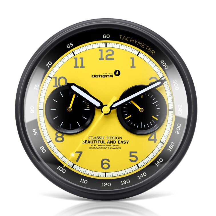 Reloj de pared para el salpicadero, de Metal, barato, para decoración del hogar, dorado, silencioso, para dormitorio, cocina, de cumpleaños: K