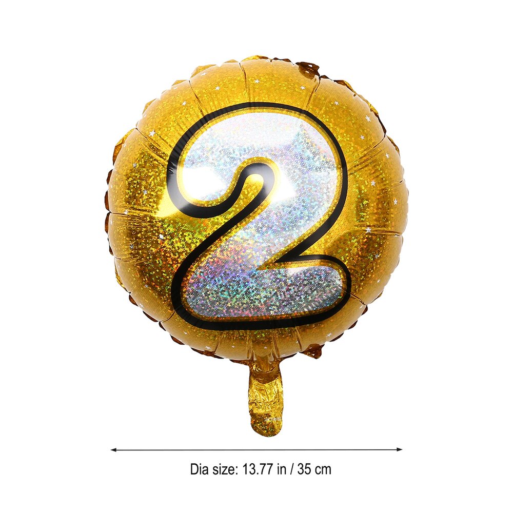 Number 4 Helium Foil Balloons Birthday Number Balloons 4 for Wedding Anniversary Decoration (Gold)