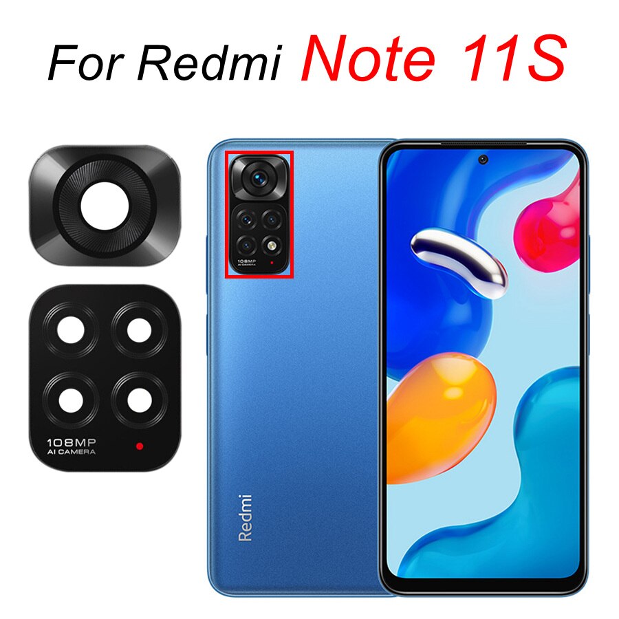 2 Stuks Hoofd Back Camera Glas Voor Xiaomi Redmi Note 11 Pro + Plus 5G Achteruitrijcamera Glas Lens cover Vervanging Voor Redmi Note 11T 11S: Note 11S 4G