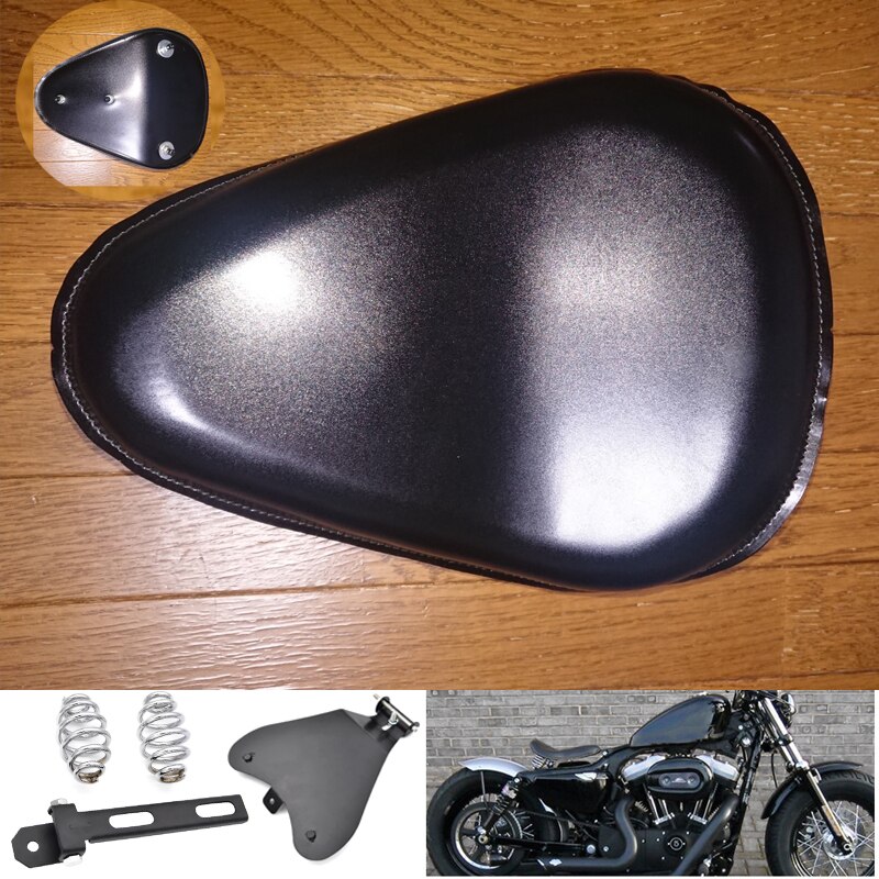 Für Harley/ Sportster 48 XL883 XL1200 Motorrad Solo Sitz fahrer Grundplatte Frühjahr sitz Pad Sattel halterung Für Bobber Zerhacker: eins einstellen Nein1