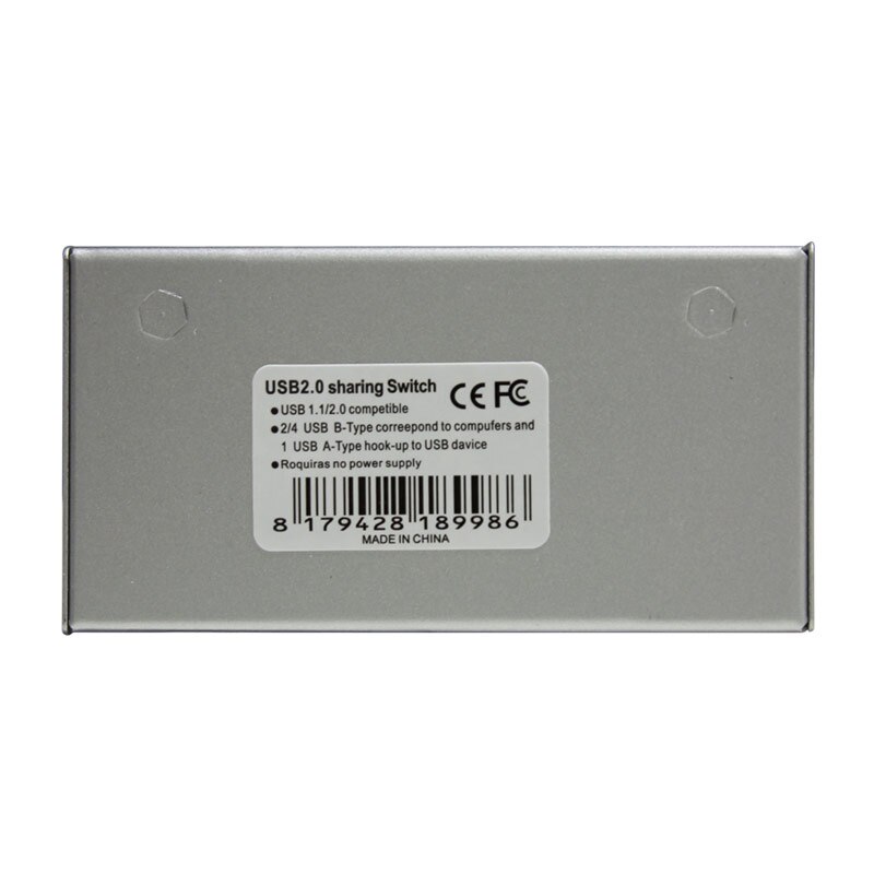 USB four input port printer sharing device AMS-S4P1 multi-computer four in one out automatic switch keyboard mouse one drag four