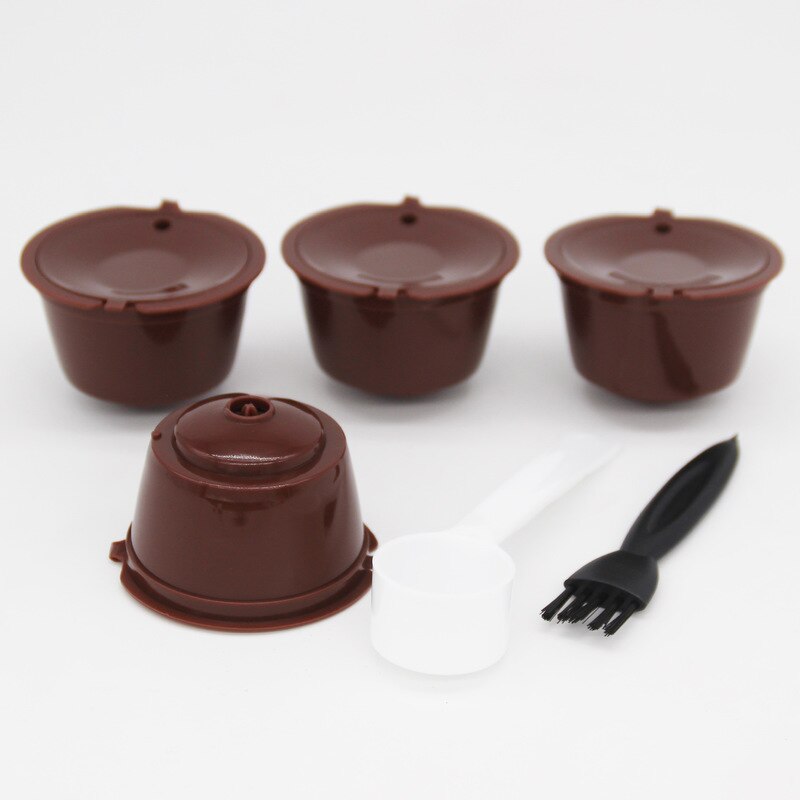 4 Uds cápsulas de café reutilizables para Caffitaly cápsulas de café rellenables de plástico aptas para filtro de café Caffitaly