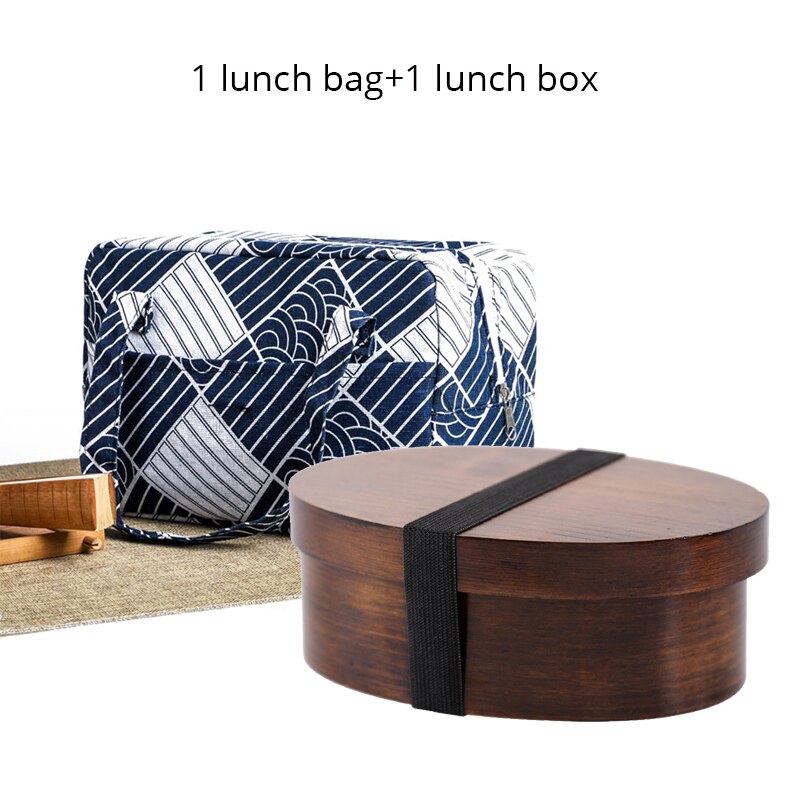 Unibird Wooden Lunch Box Bento Box with Internal Separator Japan Style Food Container for Kids Adults Camping: E