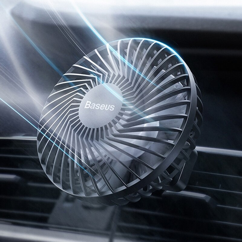 Baseus Auto Fan Koeler Airconditioner Vent Roterende Stille Ventilator Usb 3 Speed Verstelbare Fan Cooling: Default Title