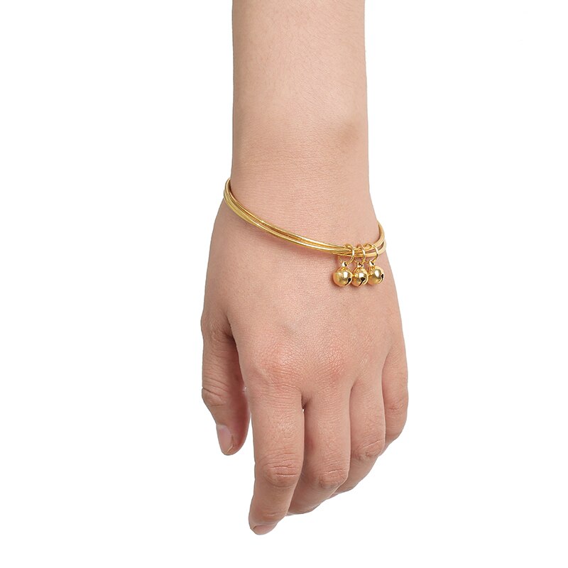 Banhado a 24k ouro multi forma punk bangle bells curb cubana corrente padrão de ouro folhas bangle para homens jóias presentes pessoais