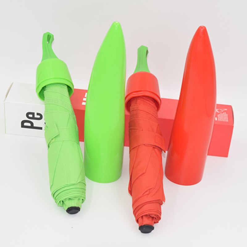 Sombrilla plegable de tres verduras para niños con dibujos animados de Chile, zanahoria, maíz, rábano, sombrilla, protección solar uv a prueba de viento