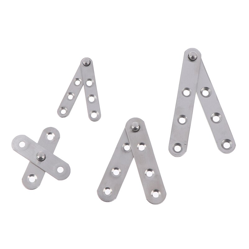 Stainless Steel 360 Degree Rotating Door Pivot Hinge Tone Rotary Hardware House Supplies Hinges- Sliver 4Sizes