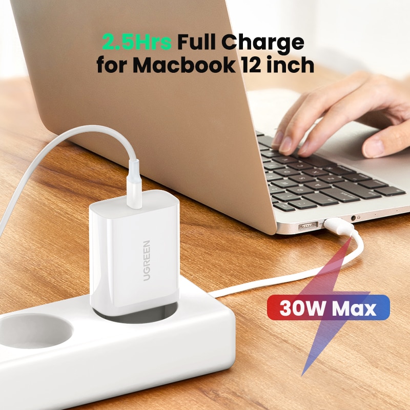 Ugreen PD chargeur 30W USB Type C chargeur rapide pour iPhone 12 X Xs 8 Macbook téléphone QC3.0 USB C Charge rapide 4.0 3.0 QC PD chargeur