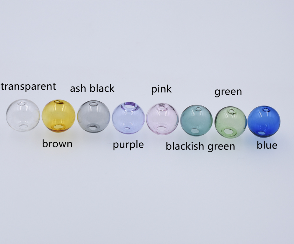 5pieces Double Hole 10-20mm Color Glass Ball Beads Hollow Glass Bottle Globe DIY Handmade Jewelry Making Accessories Findings