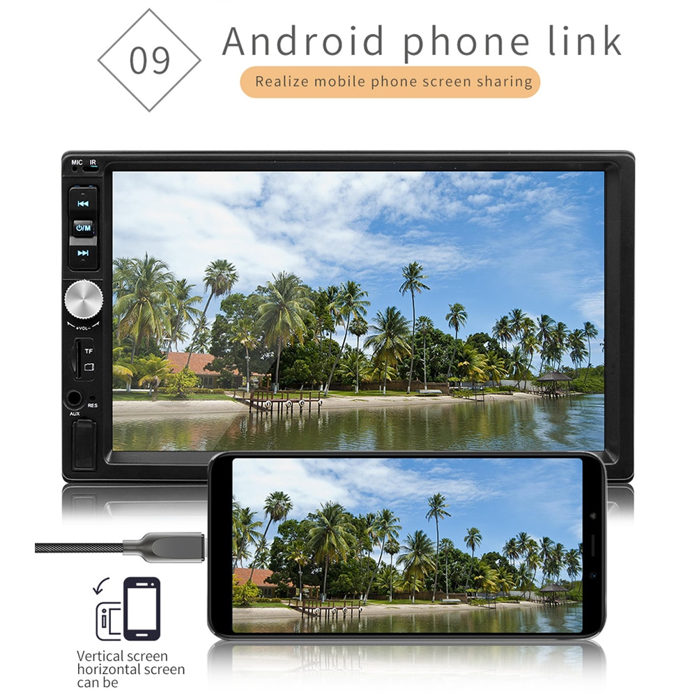 7012b autoradio 2 din algemeen 7 '' inch touchscreen autoradio video  mp5 speler ondersteuning achteruitrijcamera en stuurwiel