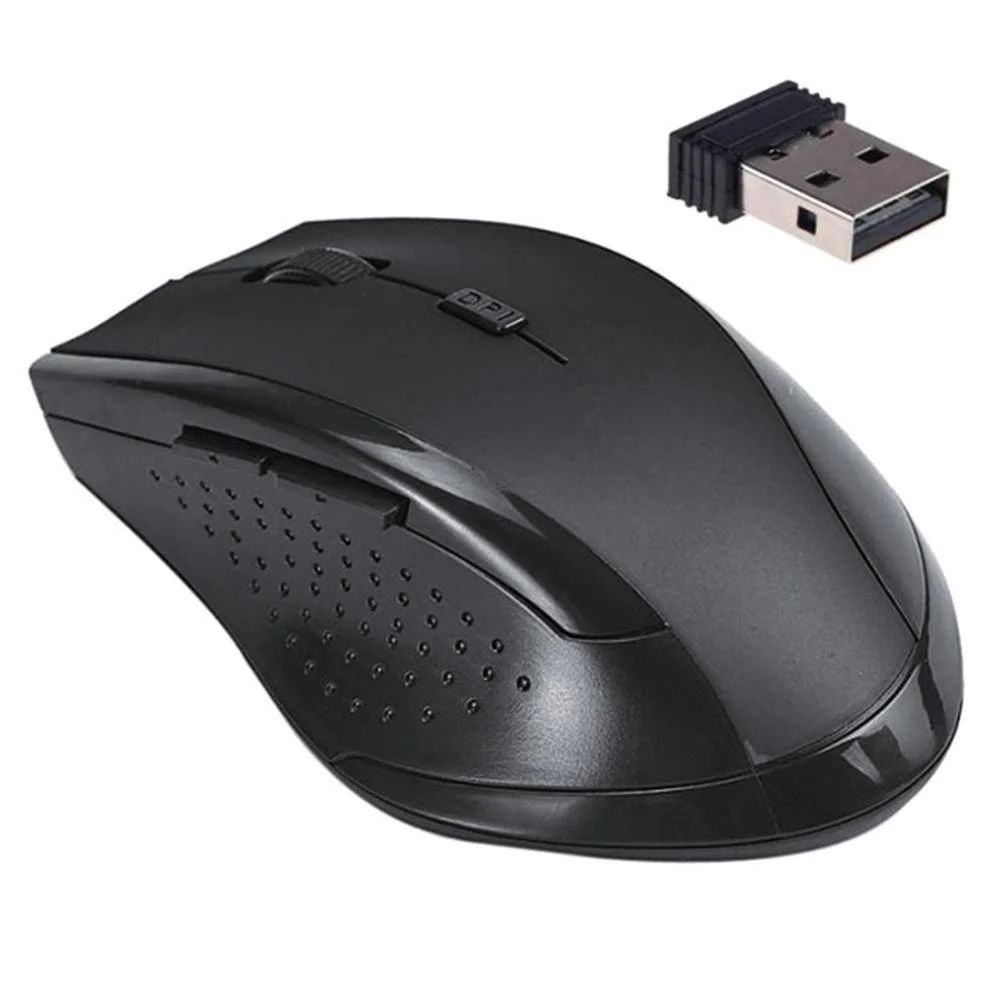 Portable 2.4G Wireless Mouse Optical 6 Buttons 1200DPI Mice For Computer PC Laptop Game Mouse: WHITE
