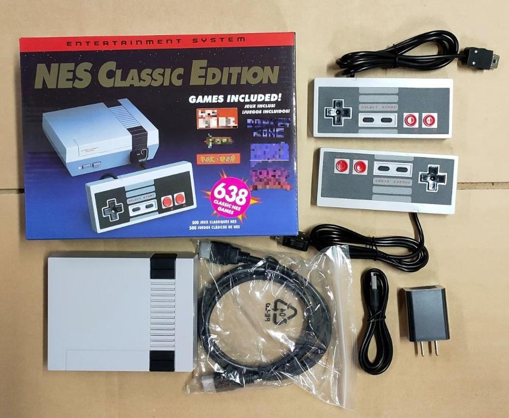 Hd nes classic edition retro console de jogos de vídeo embutido 638 jogos mini console de jogos de mão