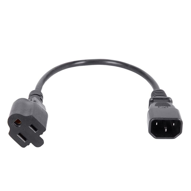 Iec 320 c14 stecker auf  c5 buchsen adapterkabel mit 1ft iec 320 c14 steckern auf nema 5-15r 3 -polige buchse pc-netzteil