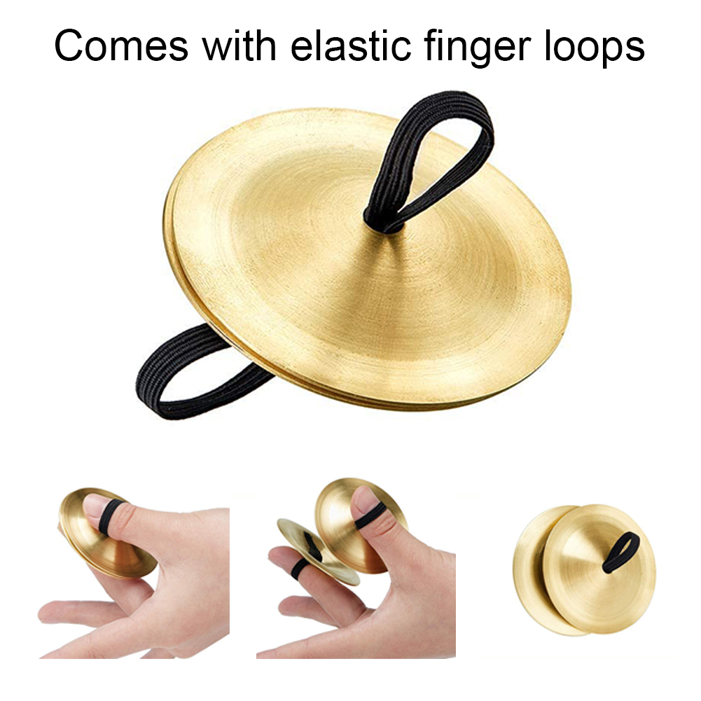 3 par rekvisitter kostyme gutt jente søle leketøy kveld fest til danser låve kobber magedans mini musikkinstrument finger cymbaler