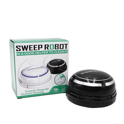 Mini Desktop Robot Vacuum Cleaner Smart Vacuum Cleaner Auto Obstacle Avoidance Keyboard Vacuum Sweeper Barrendero Kehrmaschine: black