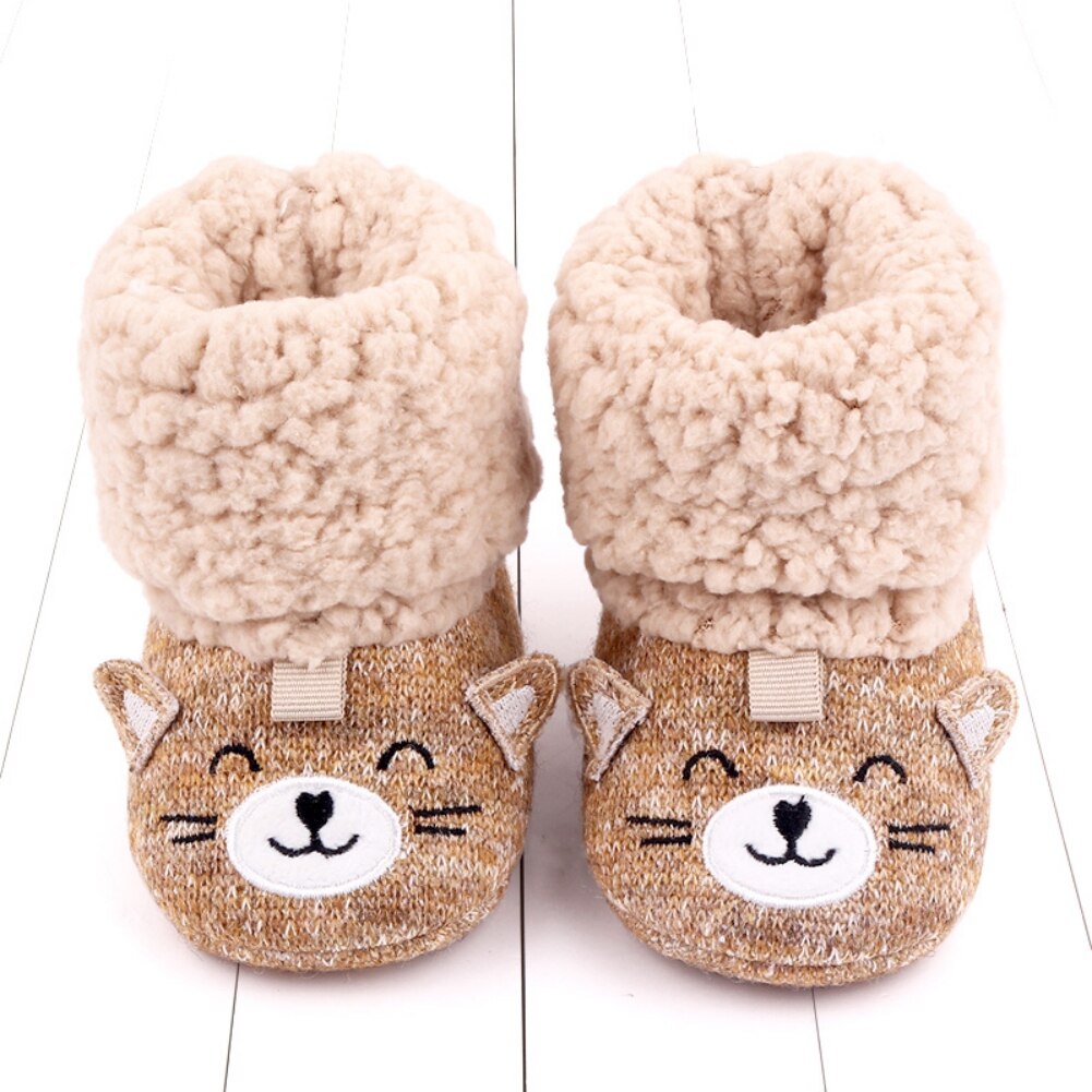 Winter Warm Baby Meisjes Boysboots Leuke Kat Dier Breien Booties Super Baby Peuter Schoenen 0-18 M: Z / 11