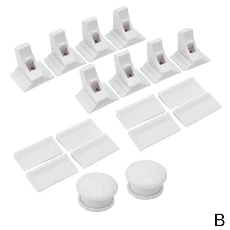 Child Cabinet Door Magnetic Locker Kids Safety Magnetic Lock Children Protection Drawer Cupboard Security Latches: 8 locks 2 keys