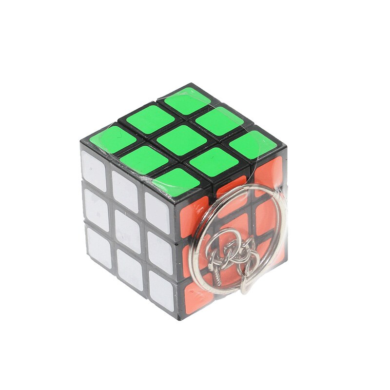 Mini 3Cm Stress Cube Sleutelhanger Hanger Speed Twist Puzzel Games Educatief Speelgoed Voor Kinderen