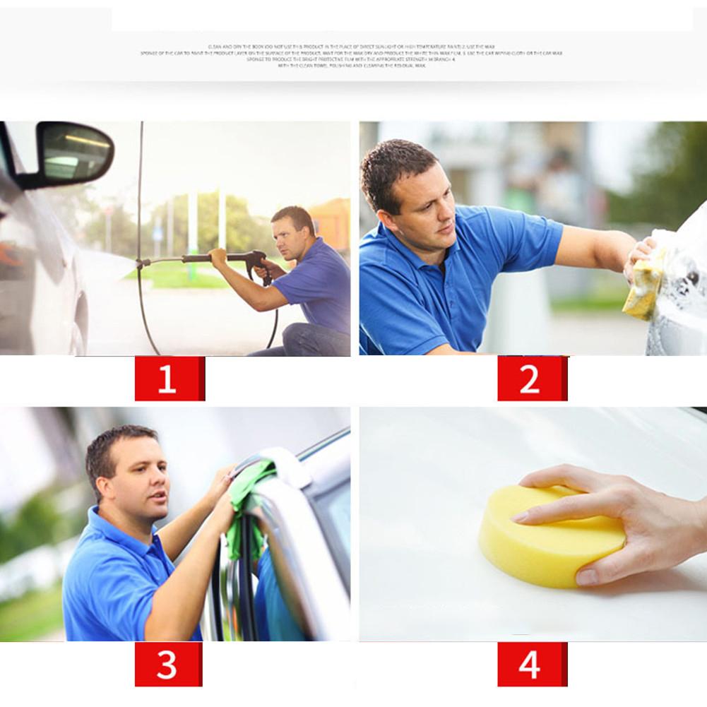 Pintura de cera blanca para el cuidado del coche, reparador para arañazos, resistente al agua, decoración para coche, cera dura de cristal, elimina arañazos