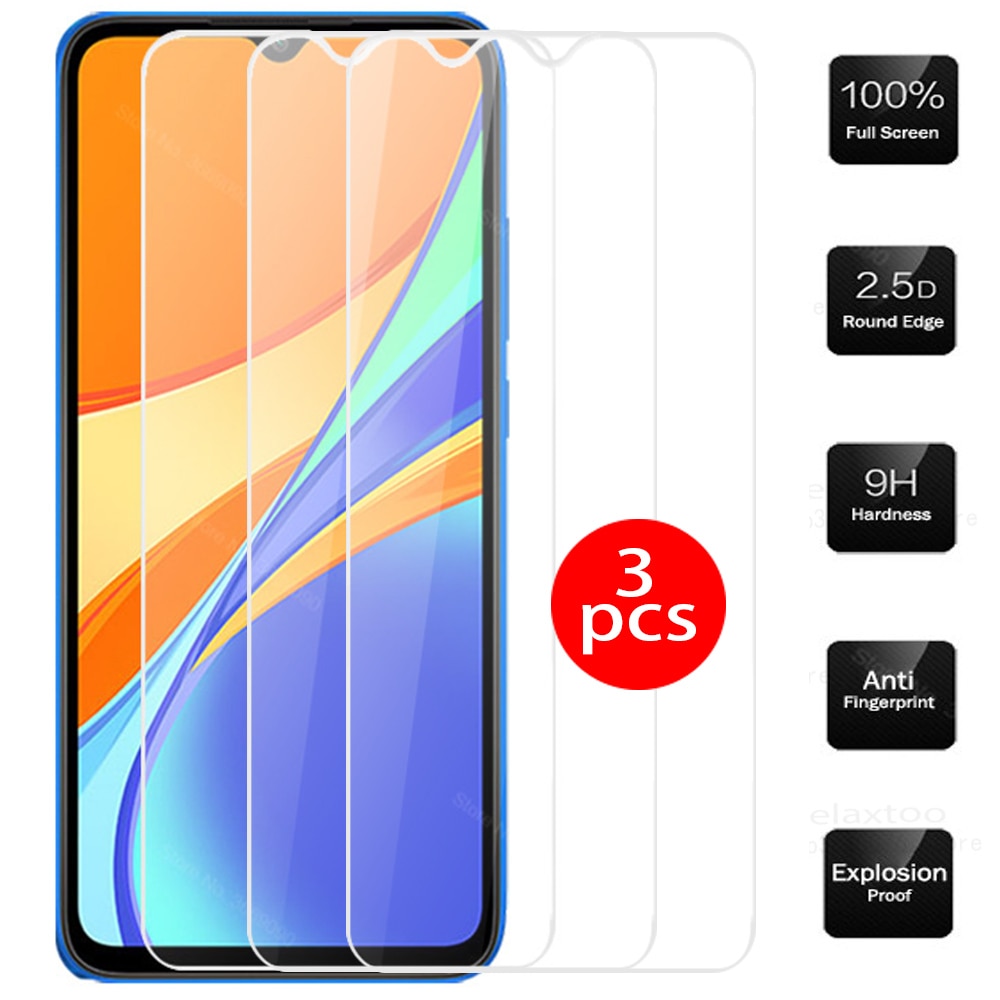 3 sztuk dla redmi 9c nfc ekran ochraniacz szkło hartowane dla xiaomi redmi 9c 9 c readme szkło ochronne film pokrywa redmi 9c 6.53''