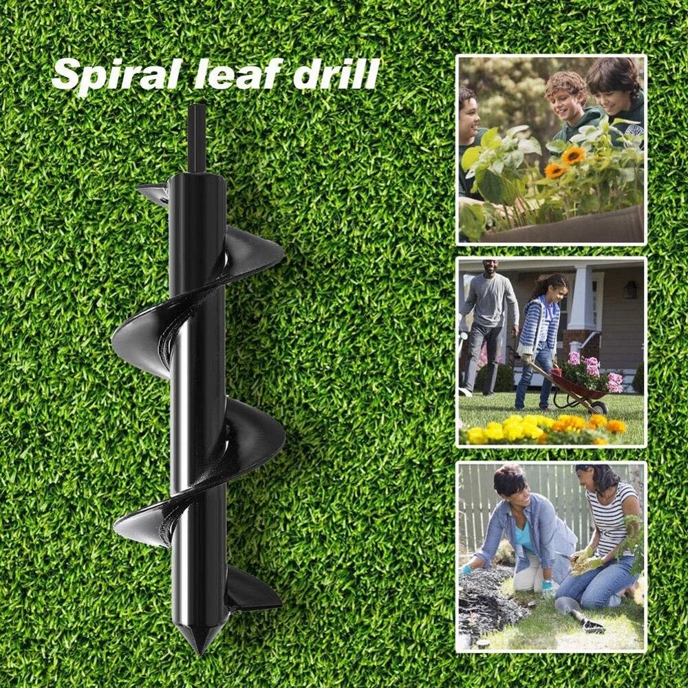 Auger Drill Bit Set for Planting - Garden Spiral Hole Drill Planter, Bulb & Bedding Plant Augers,