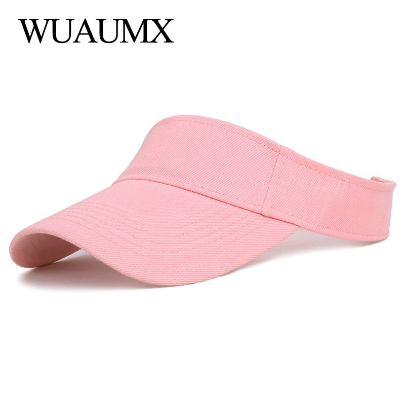 Wuaumx unisex kesä tyhjä silinteri lippalakki miesten naisten juoksu tennis golf visiiri hattu kiinteä snapback lippis 15 väriä