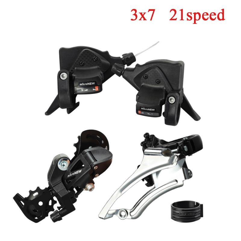 Bicycle MTB 3*7 7S Speed 11-28T Cassette Shifter Rear Derailleur Groupset for parts m370 m430 m590 DEORE single crankset system: 3-7  21speed