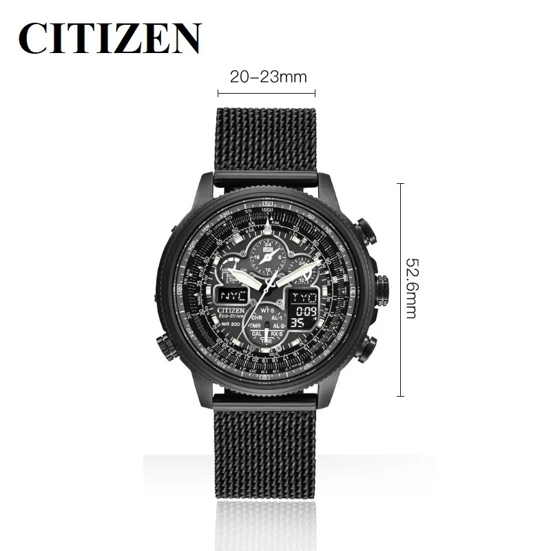 Original CITIZEN Skyhawk Sports Watch Luxury Stainless Steel Mechanical Watch Business Casual Waterproof Watch