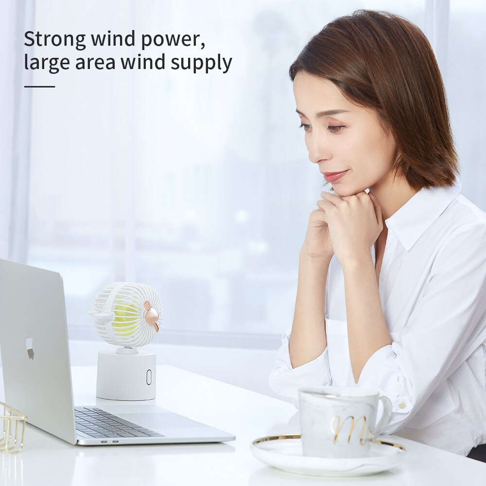 Low Noise Multi-function Mini Rechargeable Airplane-shaped Portable USB Mini Shaking Head Fan Desk/Handheld Eectric Fan