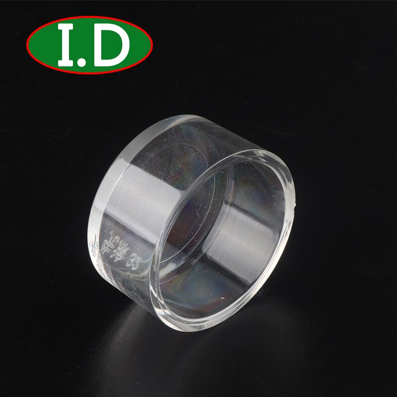 2pcs I.D 16/20/25/32mm Acrylic Pipe Connector Transparent Acrylic Joint Aquarium Fish Tank Glass Tube Fittings Accessories: 20mm / End Cap