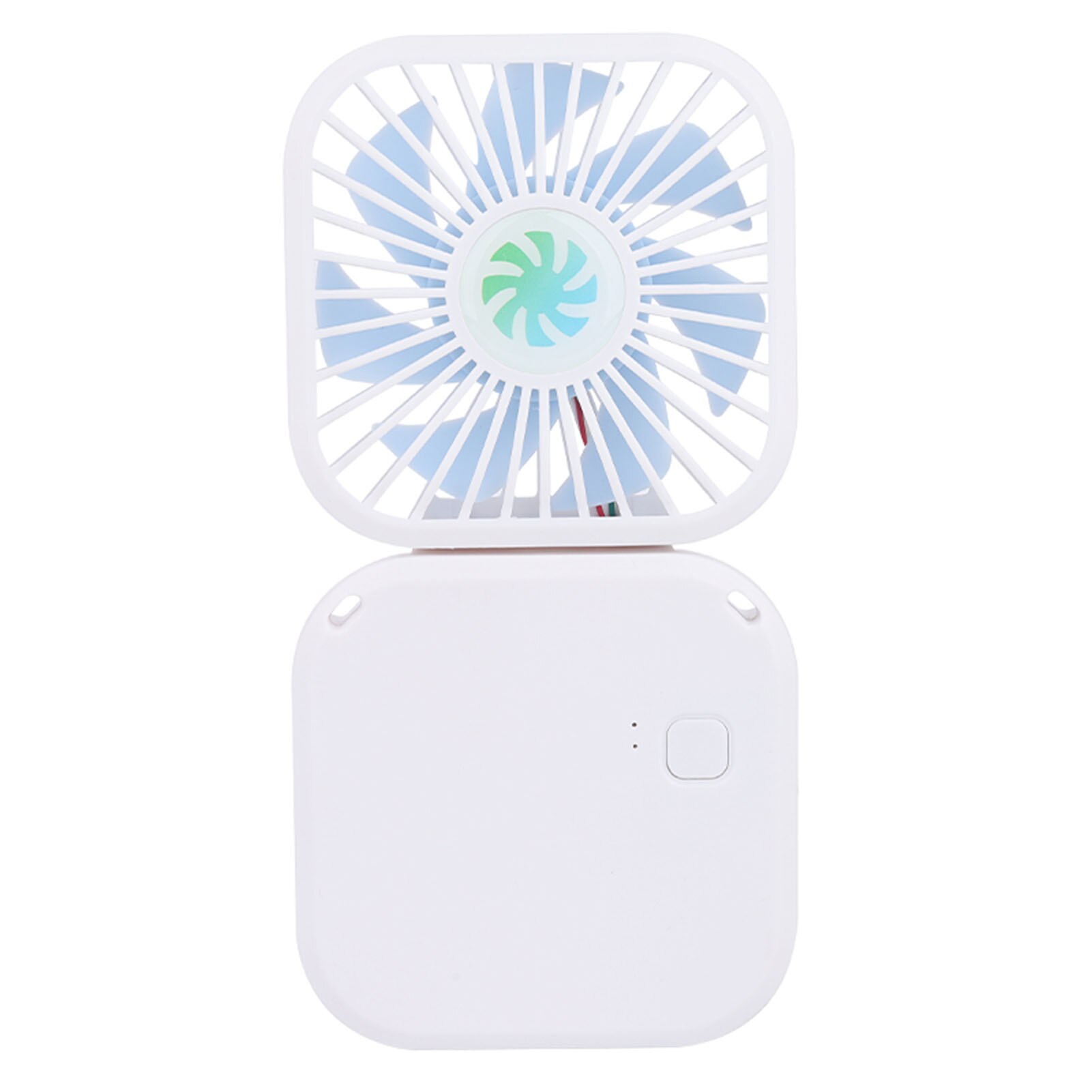 Usb Pocket Fold Fans Electric Portable Hold Small Fans Originality Small Household Electrical Appliances Desktop Electric Fan: White