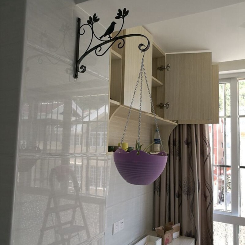 Soporte de cesta colgante, faroles de pared, ganchos de plantas, colgador recto para pájaros