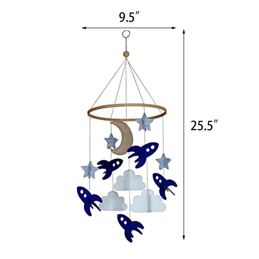 Atrapasueños colgante para cuna de bebé, atrapasueños móvil, estrellas, nubes, Luna, decoración para dormitorio infantil: A