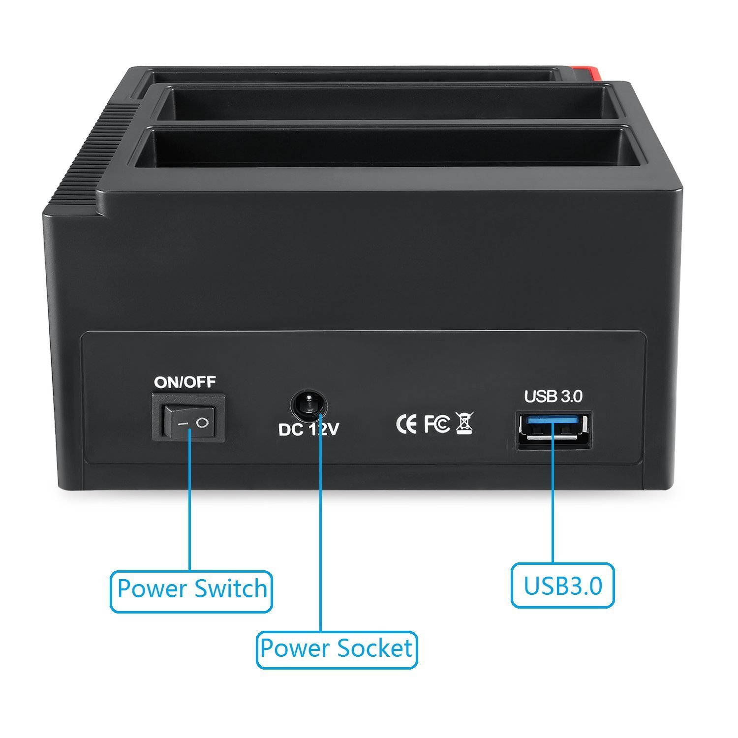 2.5 &quot;/3.5&quot; Usb 3.0 Naar 2 Sata Poorten 1 Ide Poort Externe Hdd Harde Schijf Disk Docking station Kaartlezer USB3.0 Hub Met Otb/Otc