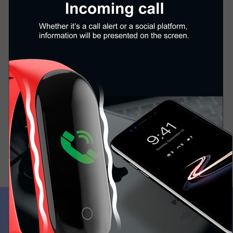 M4 Smart Band Fitness Trcker Sport Bracelet Pedometer Heart Rate Blood Pressure Bluetooth Health Wirstband Waterproof Smartband