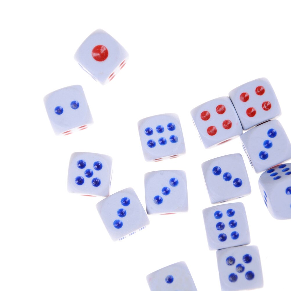 20pcs/set 12 mm Acrylic 6 sided Tricks Dice Game Toy For Party Fun Adult Novelty fun toys