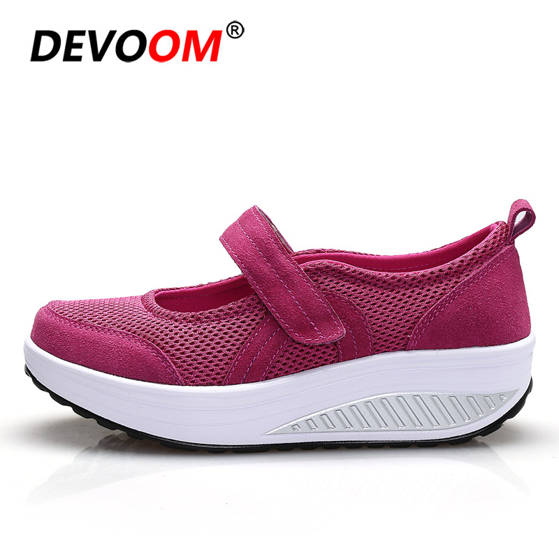 Swing Sneakers Jump Shoes Breathable Mesh Women Sport Shoes Sneakers Women Fitness Massaging Shoes Workout Shoes For women: Red / 8.5