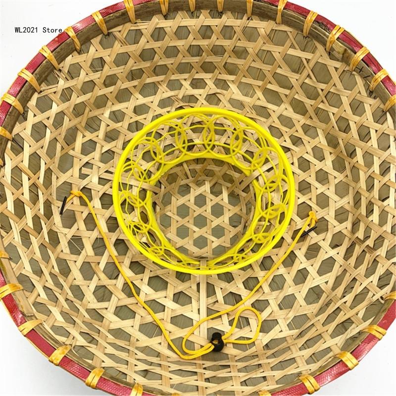 Bamboo Hat Asian Hat Chinese Hat Conical Hat Rice Farmer Hats HandWoven Adult Travel Straw Hat Coolie Hat