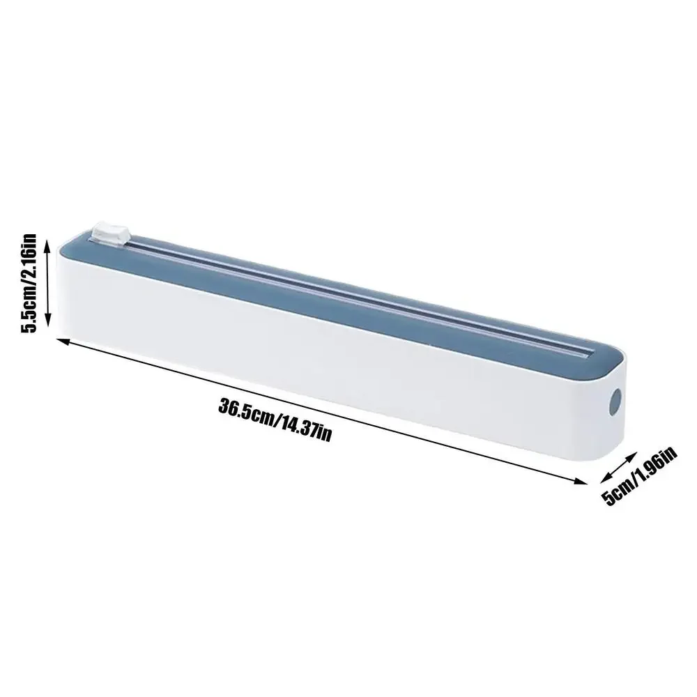 Frischhaltefolien-Spender aus Lebensmittel-Kunststoff, Folienhalter mit Schneider, Aufbewahrungszubehör für sterben Küche, Aluminiumfolie und Folienspender: Blau