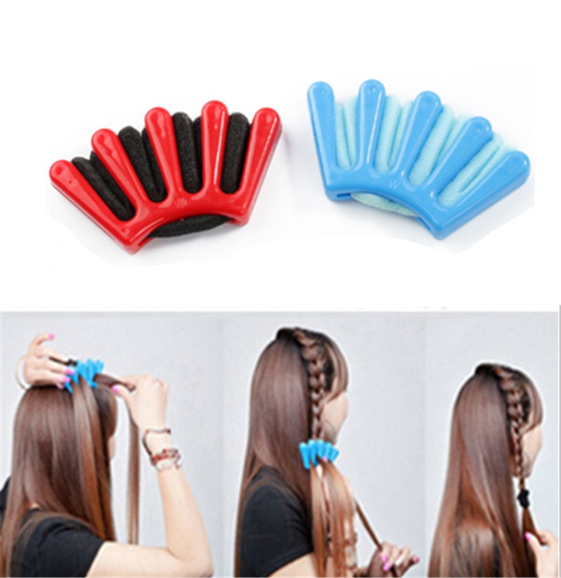 Hår flette flette stylist svamp flette hår vri styling flette verktøy svamp hår flette vri styling flette verktøy holder klips