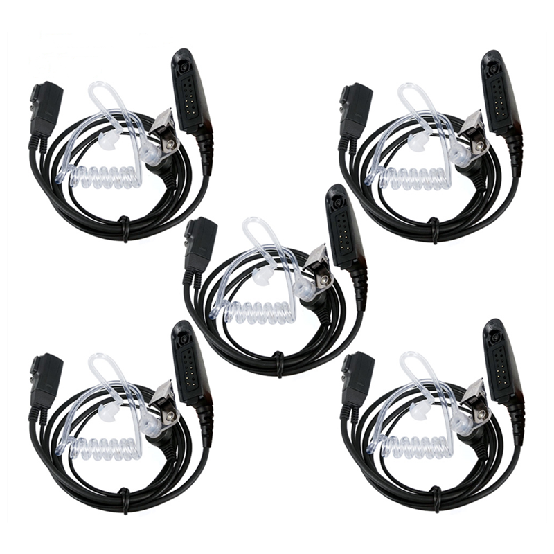 Motorola Air Acoustic Tube Earpiece Headset Mic for Motorola GP328 GP338 GP340 GP380 PRO5450 PRO5150 Walkie Talkie Two Way Radio: WHITE