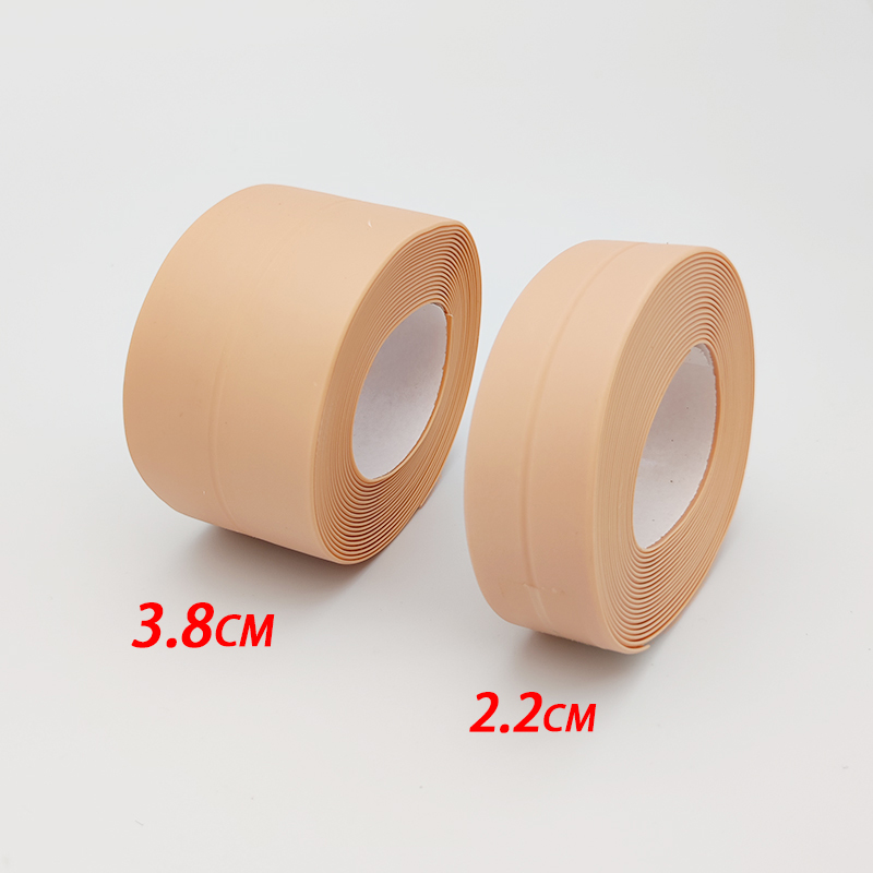 Badrum dusch handfat badkar tätningstejp vit pvc självhäftande vattentät väggdekal för badrum kök fogmassa: Rosa / 14mm