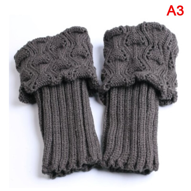 Women Crochet Boot Cuffs Knit Toppers Boot Socks Winter Leg Warmers: 3