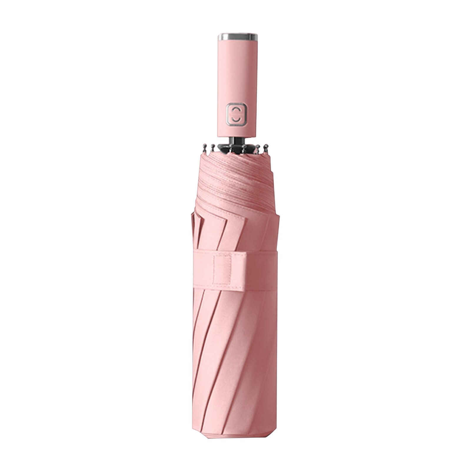 For Rain Windproof Waterproof Travel Compact Lightweight Kids Adult Outdoor Camping Emergency Folding Umbrella Sun Protection: Pink