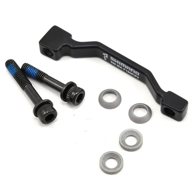 2-Pack Bike Disc Brake Mount Adapters For 180mm Rotors - Post Mount Conversion Kit With Screws