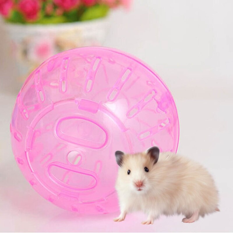 Litet husdjur springboll leksak hem hamster genomskinlig löpboll 10cm jogging husdjur chinchilla marsvin mini travboll