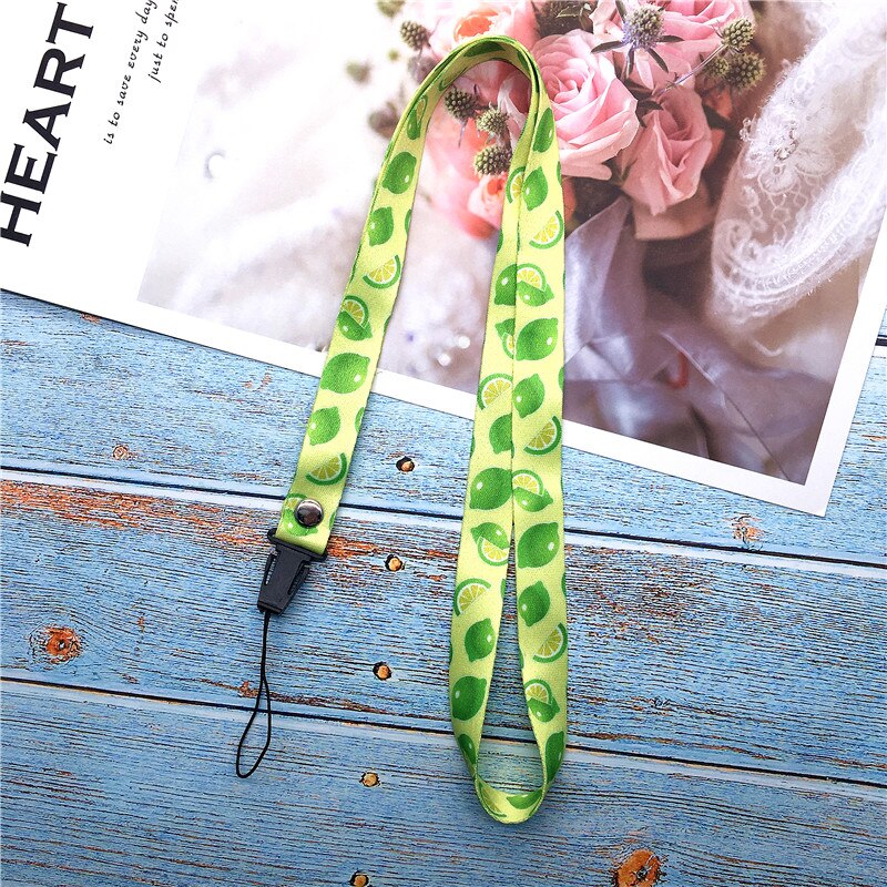 Fruit watermeloen Neck Strap Lanyards voor sleutels Id-kaart Gym Mobiele Telefoon Bandjes USB badge houder DIY Hang Rope Lariat lanyard