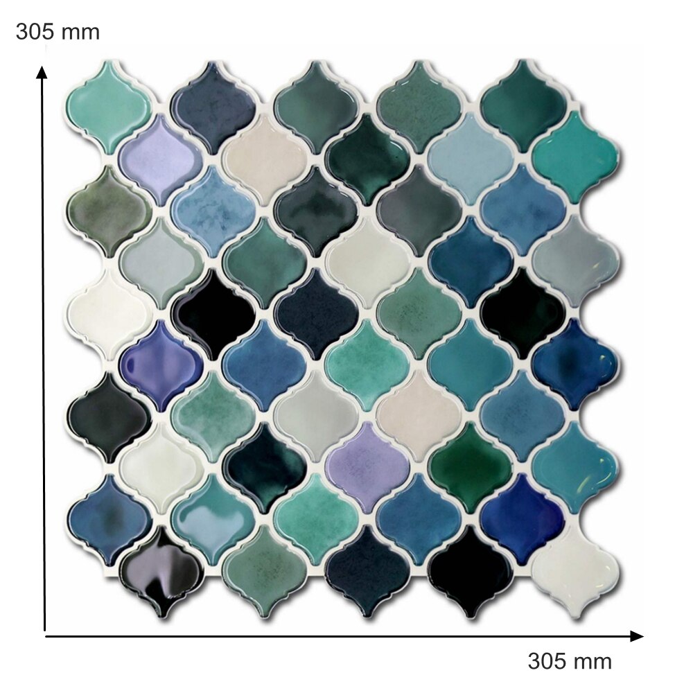 Baldosas Vividtiles, baldosas de Metro blancas más gruesas, Peel and Stick Premium, azulejos de pared, adhesivo contra salpicaduras de cocina, 1 hoja: HB005