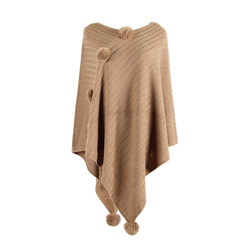 Vår höst beige tröjor tröjor kvinnor lösa tofs sjal poncho kvinnliga iiregular rock tröjor stickade: Kaki